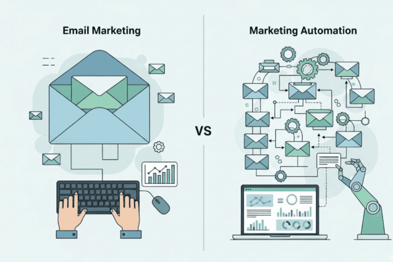 The Difference Between Email Marketing & Marketing Automation: Best Guide 2025